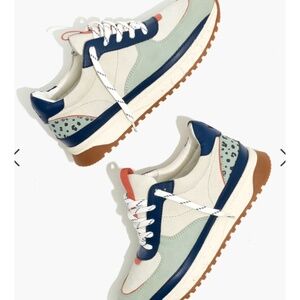 Madewell Kickoff Trainer Sneakers in Suede and Nubuck Leather Size 7.5